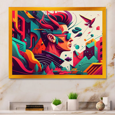 «Colorful Colorful Profile of Rocker», reproduction sur toile