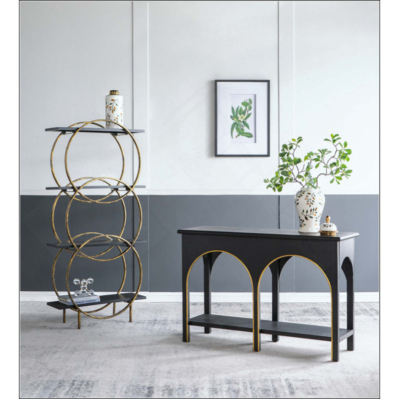 Console en bois avec accents