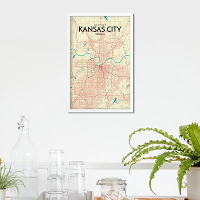 Kansas City Map - Unframed Graphic Art