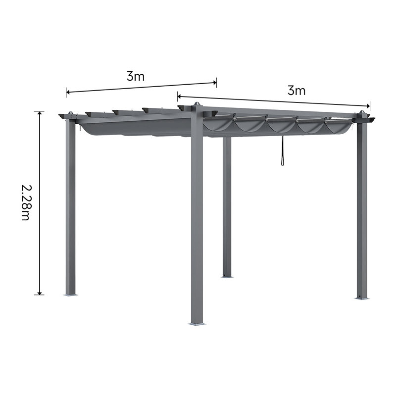 Maysoon 3m x 3m Metal Pergola