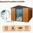 8Ft X 10Ft Outdoor Metal Storage Shed With Metal Floor Base-123283134-123283138