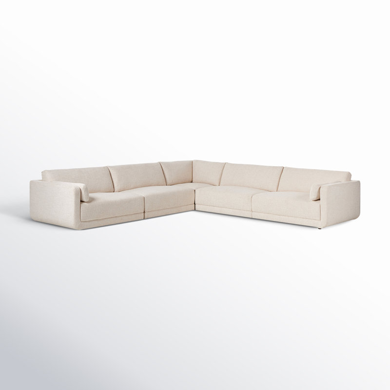 Toland Modular Sectional, Cream Polyester Blend