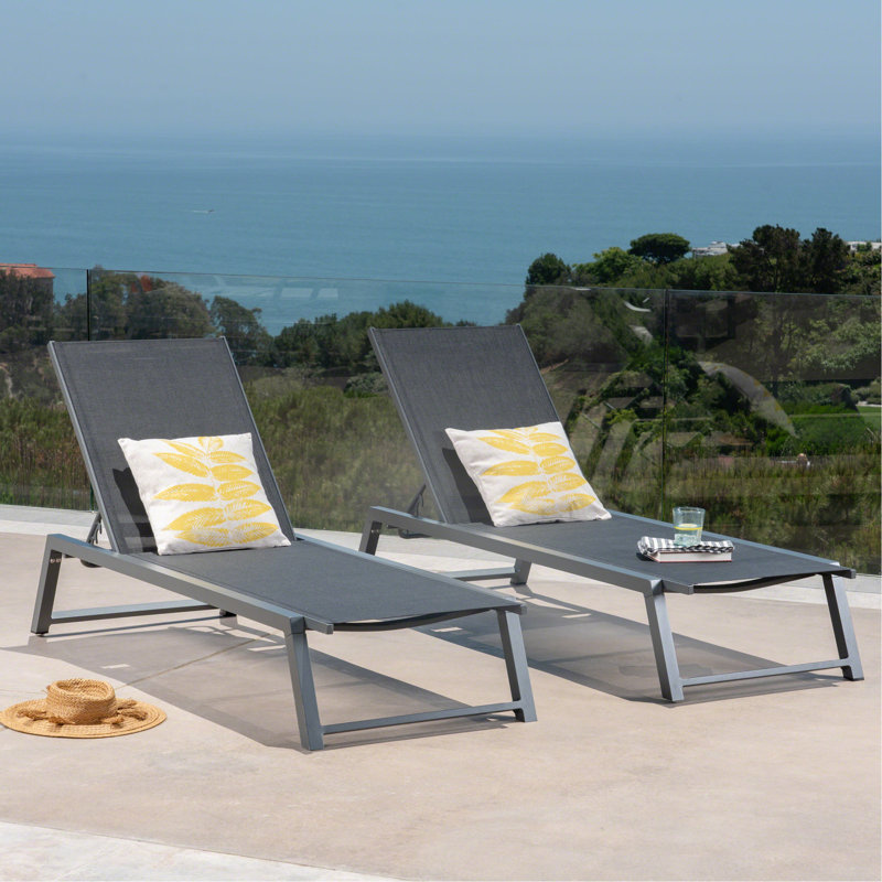 Chaise longue Myers (Mp2), Grey, Noir