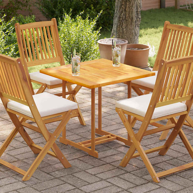vidaXL Table Top Teak Solid Teak Wood 31.5x31.5 in Durable Table Top, 31.5" W x 31.5" L