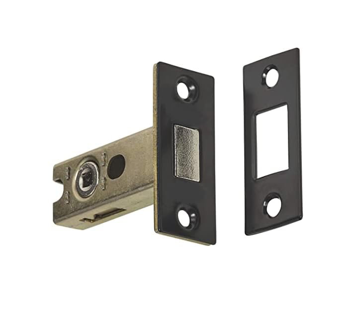  Bolt Through Tubular Dead Bolt in Matt Black for Bathroom Lock - 64mm