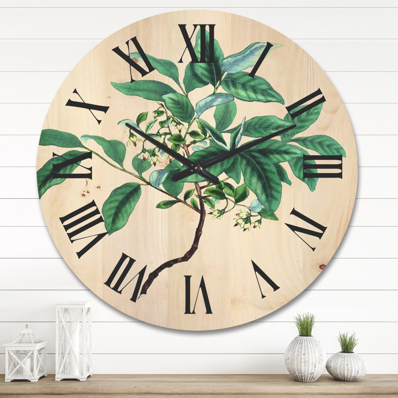 Horloge murale Leaves Plants IV, Grand