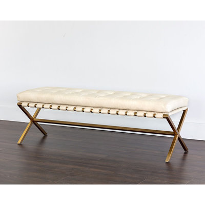 Daughtrey Upholstered Bench - Cream