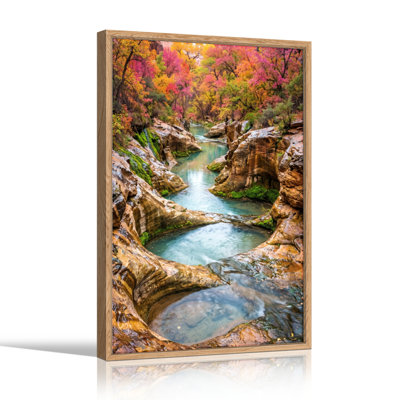 Ensemble de 1 tableau sur toile « Ruisseau d'automne »