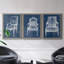 Garden Structures I - Ensemble de 2 peintures sur toile encadrées-1451288374-1451288378