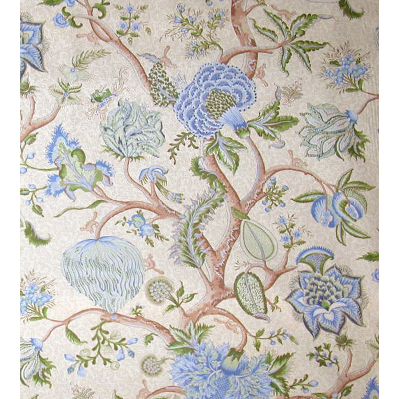 Oriana Pondicherry Fabric, Blue/Green/Cream
