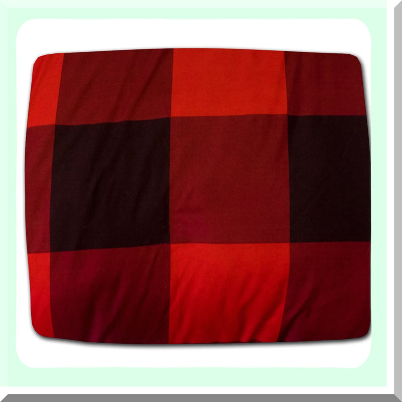 Burgundy Buffalo Check Plaid Reversible Throw Pillow Set - Queen Size with 2 Shams - Rustic Farmhouse Decor - Cozy Home Accent