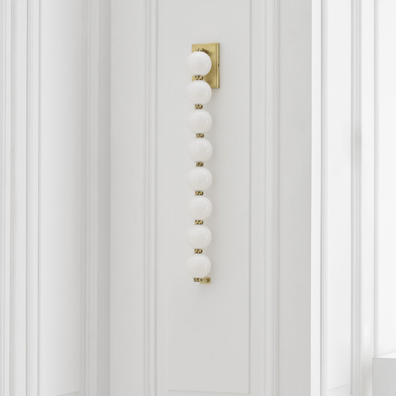 Perle 28 Sconce, Hand Rubbed Antique Brass