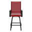 Tabourets de bar pivotants en polyester enduits de PVC toutes saisons Corchado avec dossier haut et accoudoirs-525892299