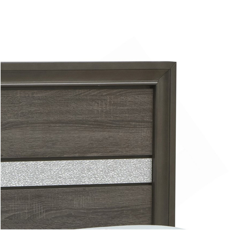 Grand lit, gris