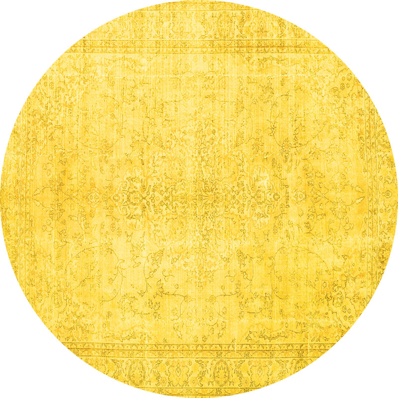 Washable Oriental Indoor Rug, Round 8'