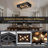 Industrial Square Cage Flush Mount Ceiling Light