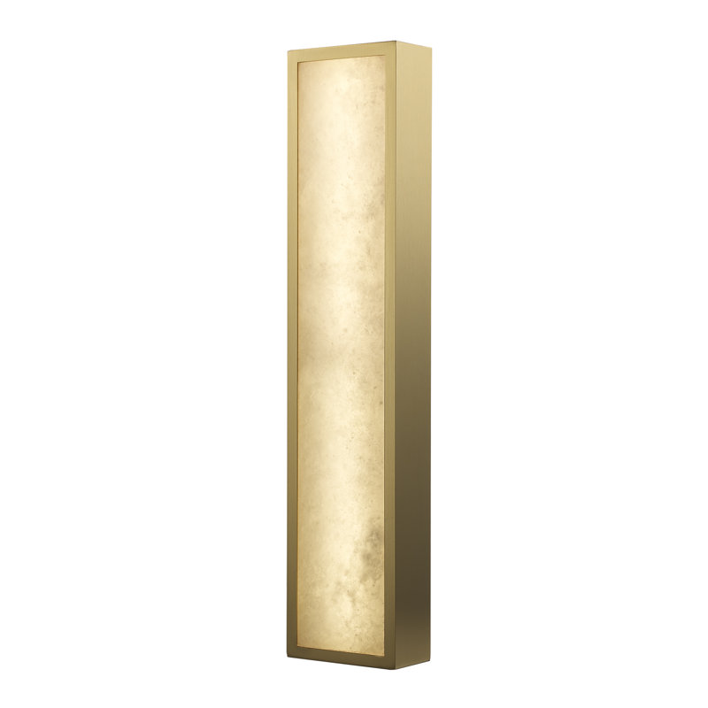 Marilis LED 22" Spanish Alabaster Wall Sconce, Antique Gold