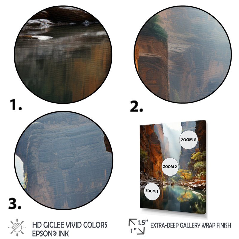 Baylum Canyon Reverie Empling II - Imprimé, H 44 po x l 34 po x P 1,5 po, Cadre photo noir