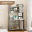 Grande armoire à litière polyvalente pour chat d'une hauteur de 51,1 po, meubles de maison de chat fermés, rangement à 4 tablettes, casier, litière intérieure privée, convient aux chats jusqu'à 12 lb