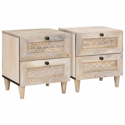 40cm W Solid Wood Bedside Table