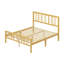 Grand lit 14 po en bois massif de bambou avec support en lattes de métal-622121107