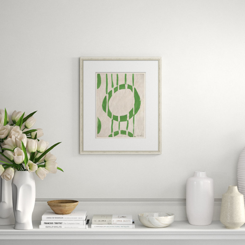 Circle Series - Green 2 Framed by Dana Gibson