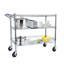 Chariot utilitaire roulant robuste, chariots roulants à 3 niveaux avec roues, avec guidon et tablettes, chariot de rangement de 36 po x 18 po x 32 po pour la cuisine, le restaurant et les plantes