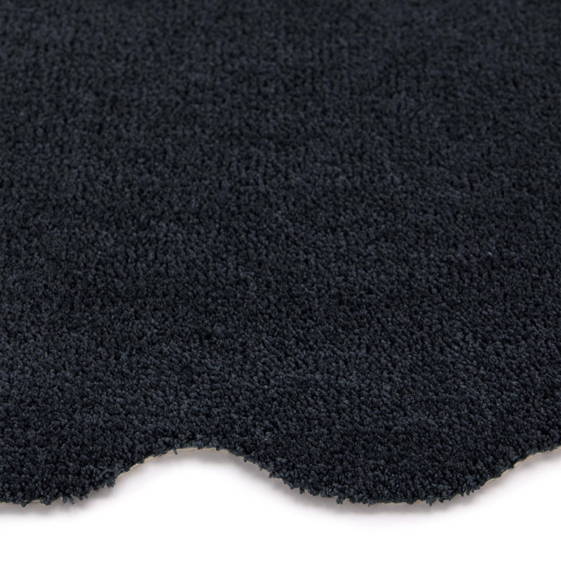 My Mat Soft Bathroom Scallop bath mat, Black