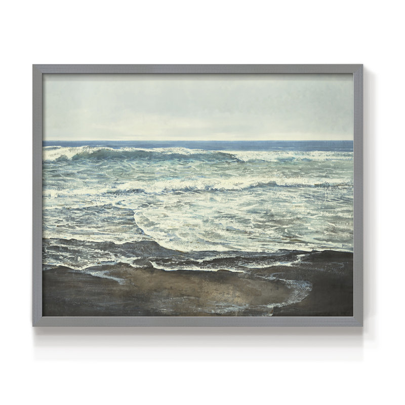 Réflexion côtière - reproduction encadrée - réarmable, H 22 po x l 28 po, Gris