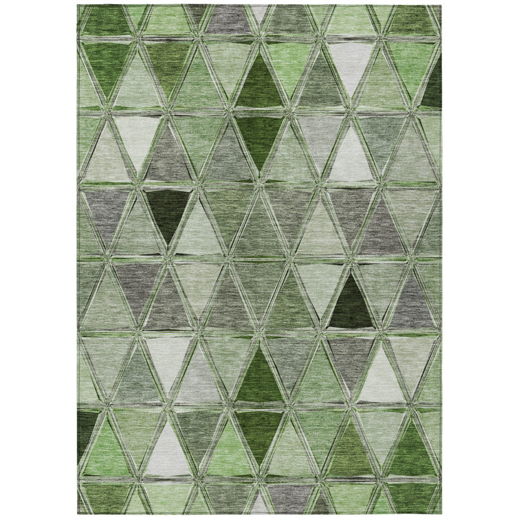 Wigburg Washable Geometric Indoor / Outdoor Rug