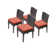 Anastase Resin Wicker Outdoor Dining Side Chair with Cushion