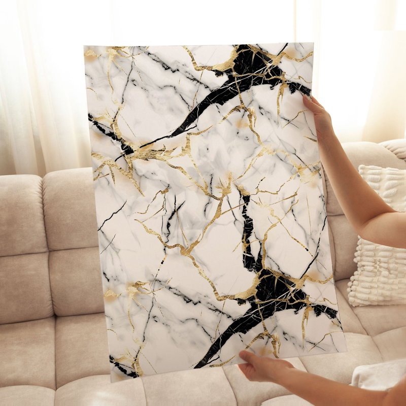 Abstrait noir et gris, Geode Crystals, reproduction d'art moderne non encadrée, H 20 po x l 16 po