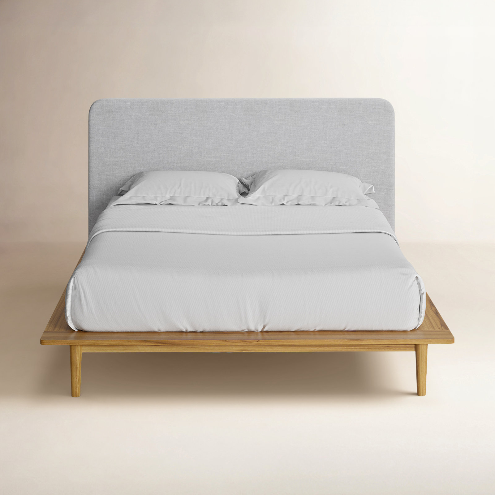 Alab Upholstered Bed, Queen, Natural