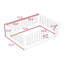 Lit double en bois avec garde-corps-883236423