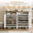 6-Tier 24 Pairs Shoe Cabinet With Doors And Adjustable Shelves For Entryway-429093487