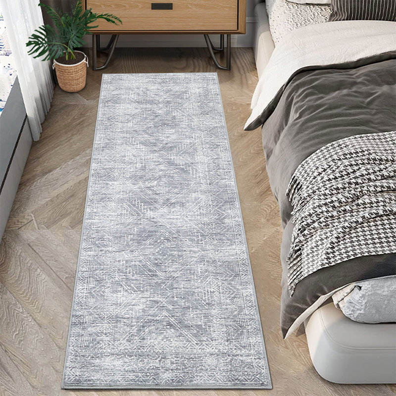 Modern Machine Washable Rug Non-Slip Area Rug for Living Room Low-Pile Rug Indoor Floor Cover for Bedroom Dining Room Hallway Kitchen Office
