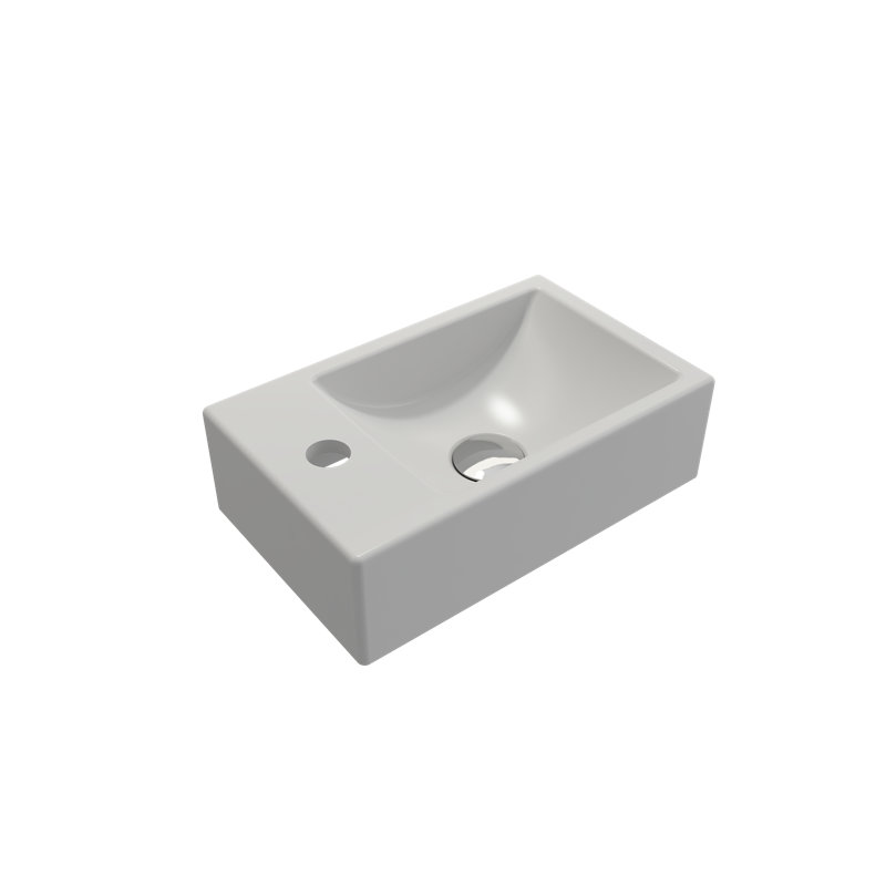 Milano 14.57'' L Bathroom Sink, Matte White