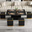 Table basse à plateau relevable avec tabourets de rangement, table centrale moderne avec plateau pliable, table basse réglable multifonctionnelle pour le salon-1485544112