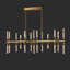 Lustre linéaire moderne à DEL à intensité variable en fer 26 lumières Bale-915305107