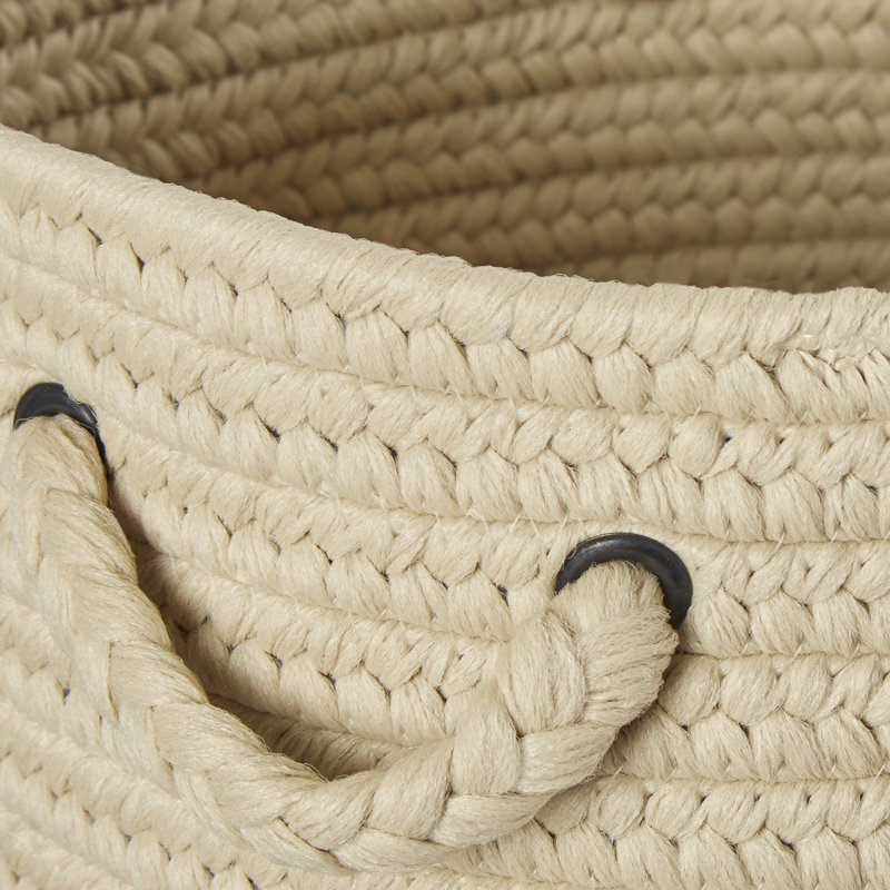 Panier de rangement tressé intérieur / extérieur, H 12 po x l 16 po x P 16 po, Lin