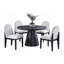 Chaise d'appoint ergonomique en tissu blanc