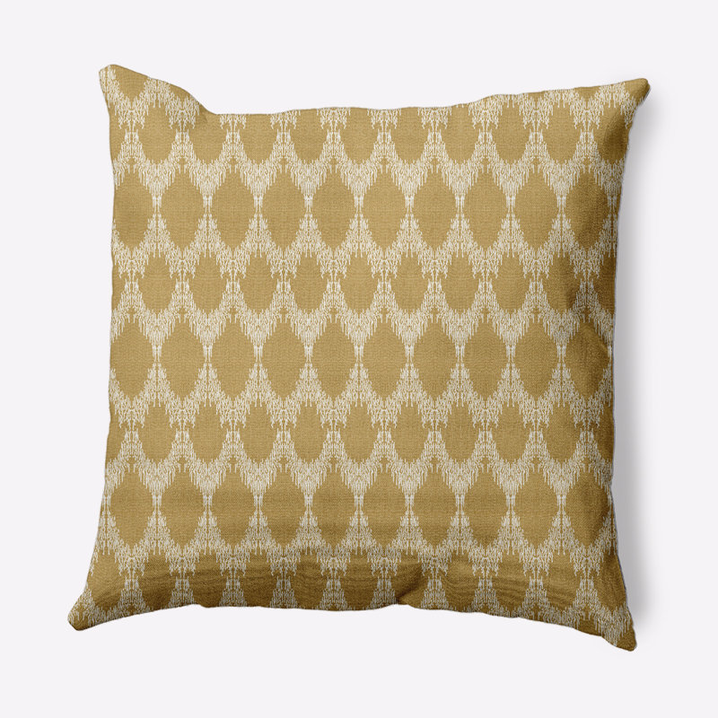 Housse de coussin carrée extérieure/insert, H 20 po x l 20 po, Or