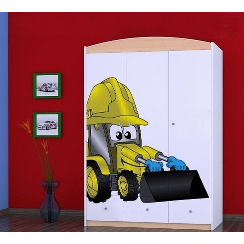 Artin 3 Door Wardrobe, Beige