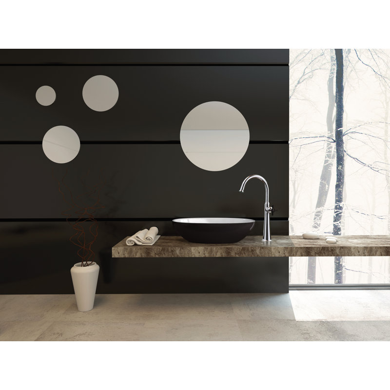Momenti Vessel Bathroom Faucet with C-Spout, Brushed Nickel/Black