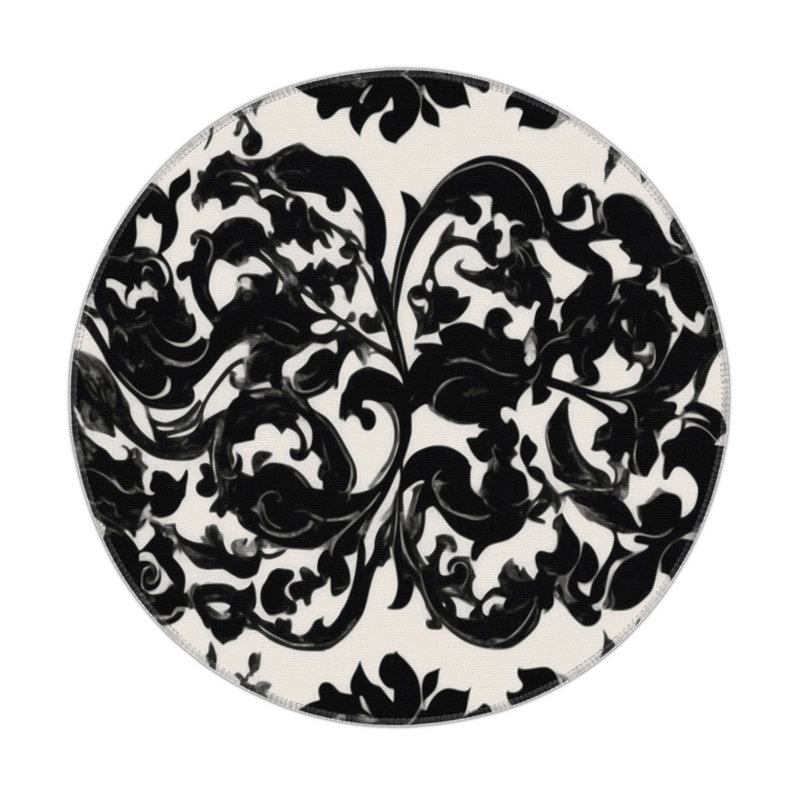 Pewter Grace Indoor And Outdoor Area Rug, Round 5'
