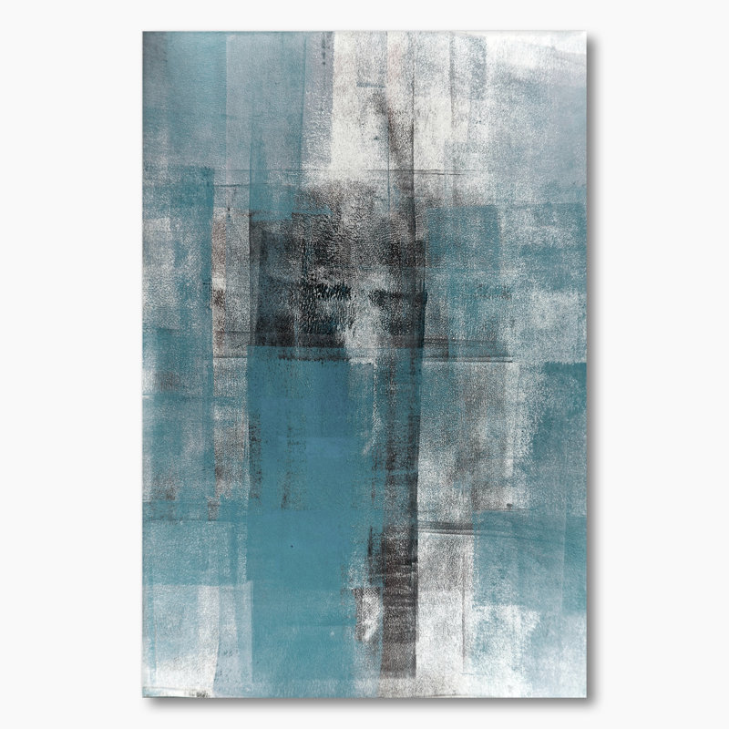 «Teal Meets Black», reproduction d'art sur toile tendue