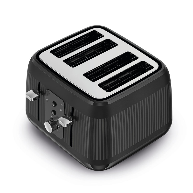 4 Slot Toaster, Reheat, 5 Browning Settings, Defrost And Cancel Functions, Pull Crumb Tray, TFP09.?000BK, 1800W