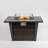 42Inch Rattan Fire Pit Table With Ceramic Tile Tabletop