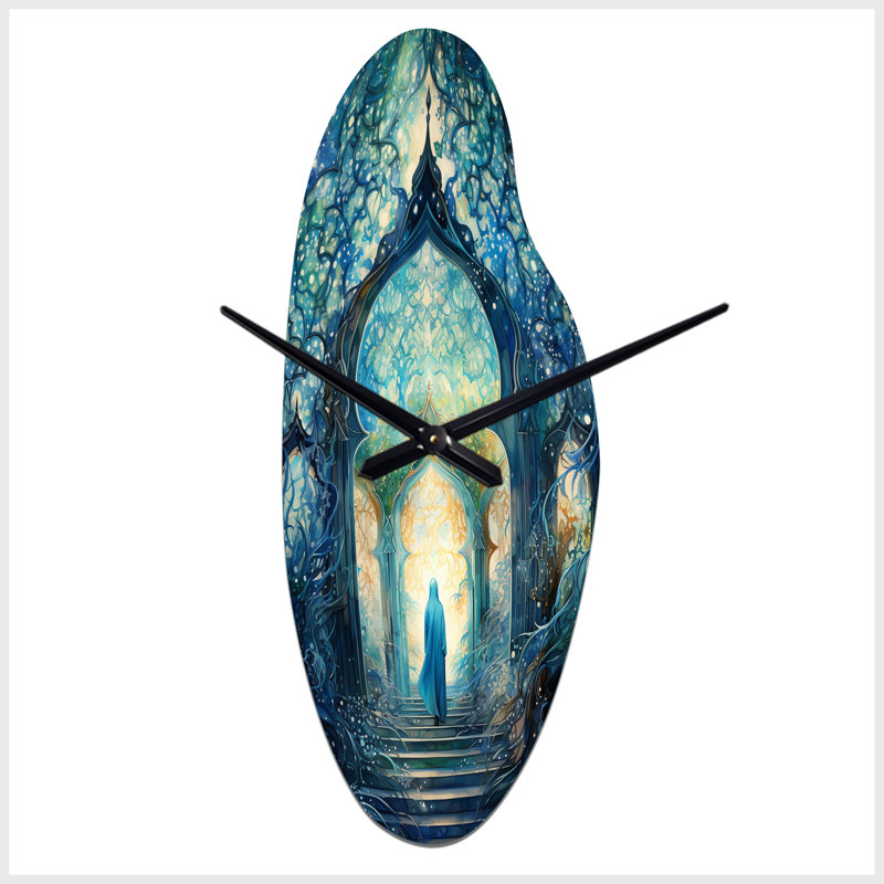 Horloge murale asymétrique en métal, Médium