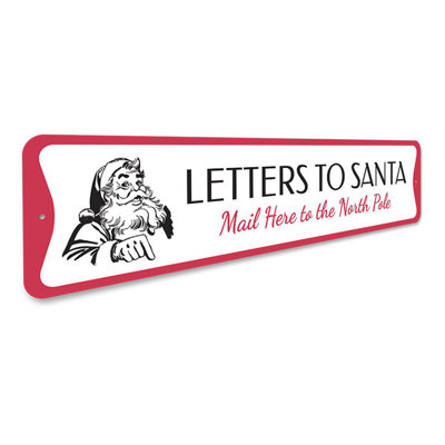Lettres au père Noël - panneau en aluminium